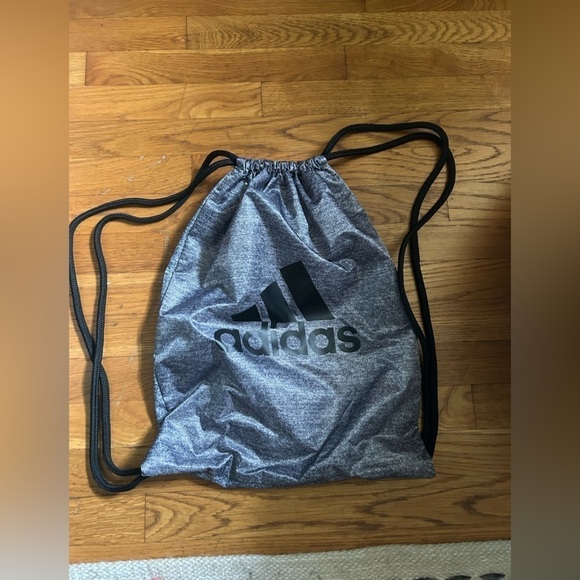 adidas Handbags - gray and black adidas draw string bag!